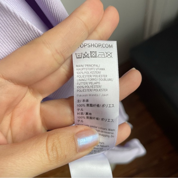 Topshop Lilac Oversized Boyfriend Blazer Jacket - Picture 8 of 10